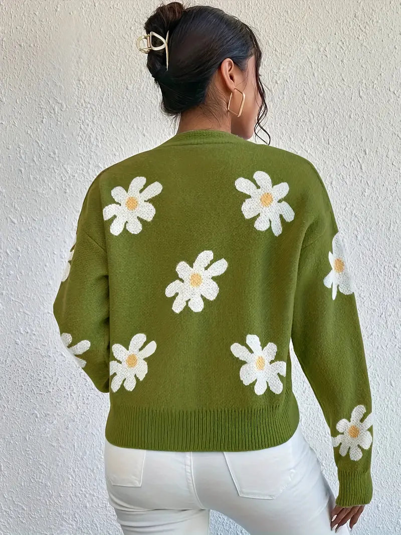 W&W Mode | mit Blumenmuster und langen Ärmeln Für Frauen