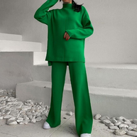 WW | Übergröße Damen Loungewear Satz mit Weitem Bein