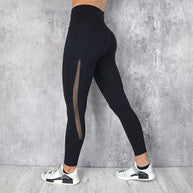 WW Leggings | Enge Sportleggings mit transparentem Detail und Handytasche für Frauen