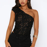Damen-Spitzen-Top