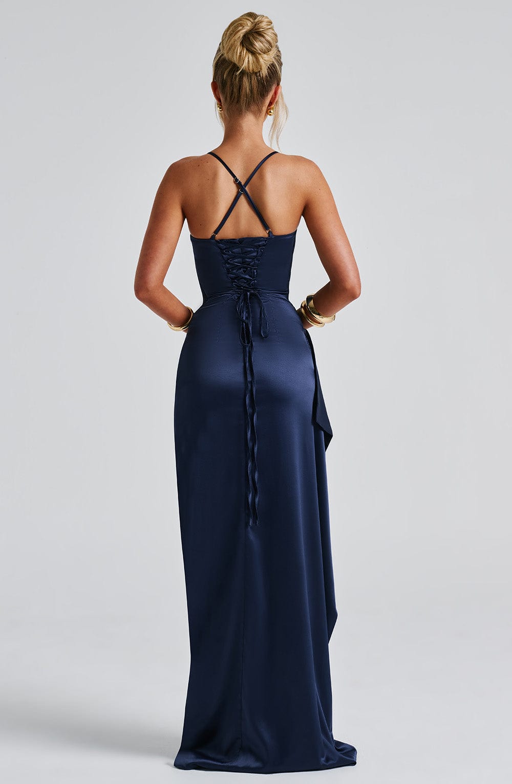 WW | Marineblaues Maxikleid