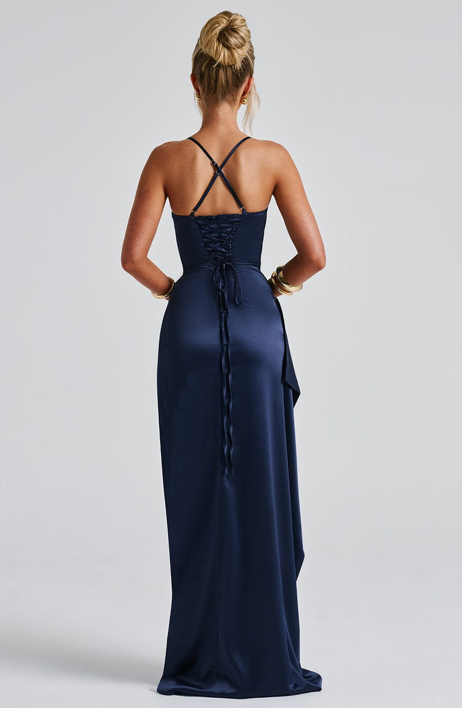 WW | Marineblaues Maxikleid