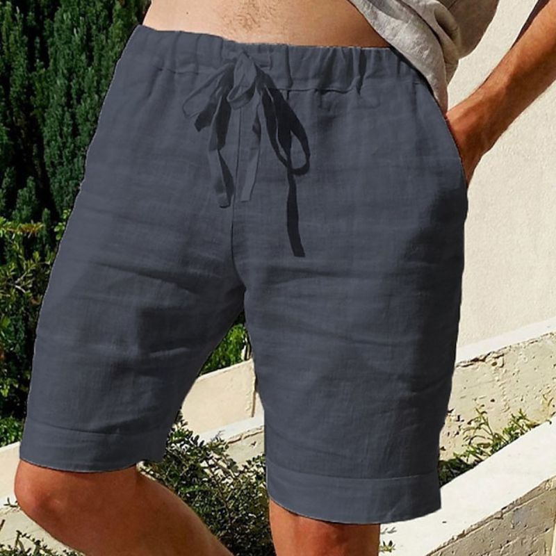 WW | Herren Lässig Leinen Sommerhose