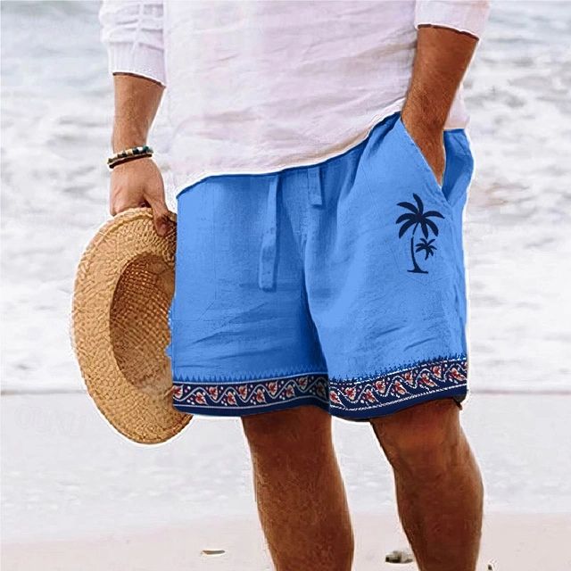 WW | Herren Strandshort Mit Grafischem Design Von Kokosnussbaum