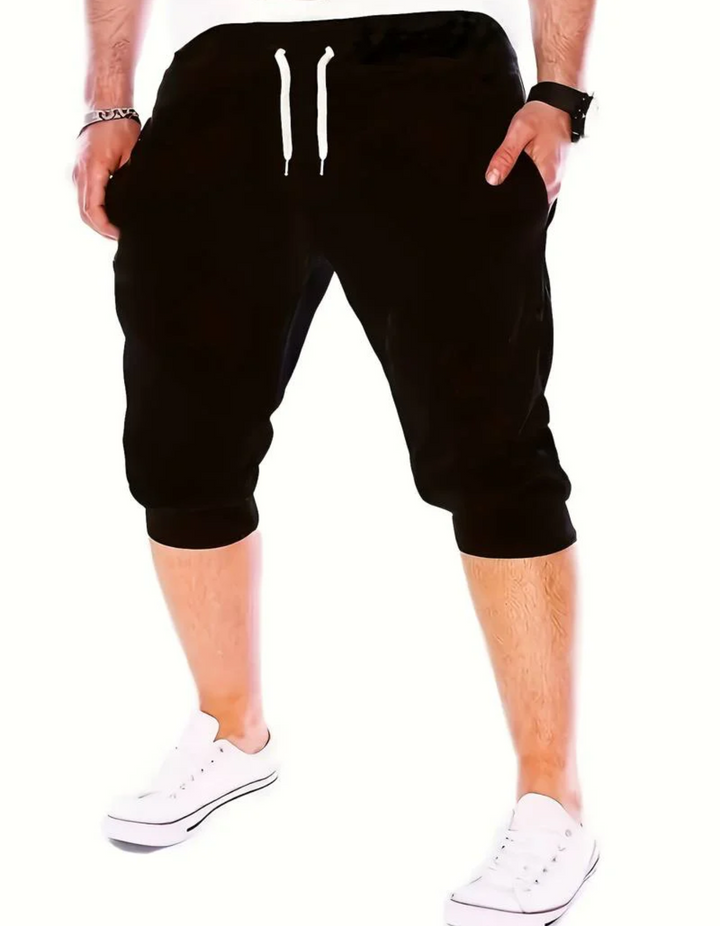 W&W Mode | Herren 3/4 Jogginghose Schwarz