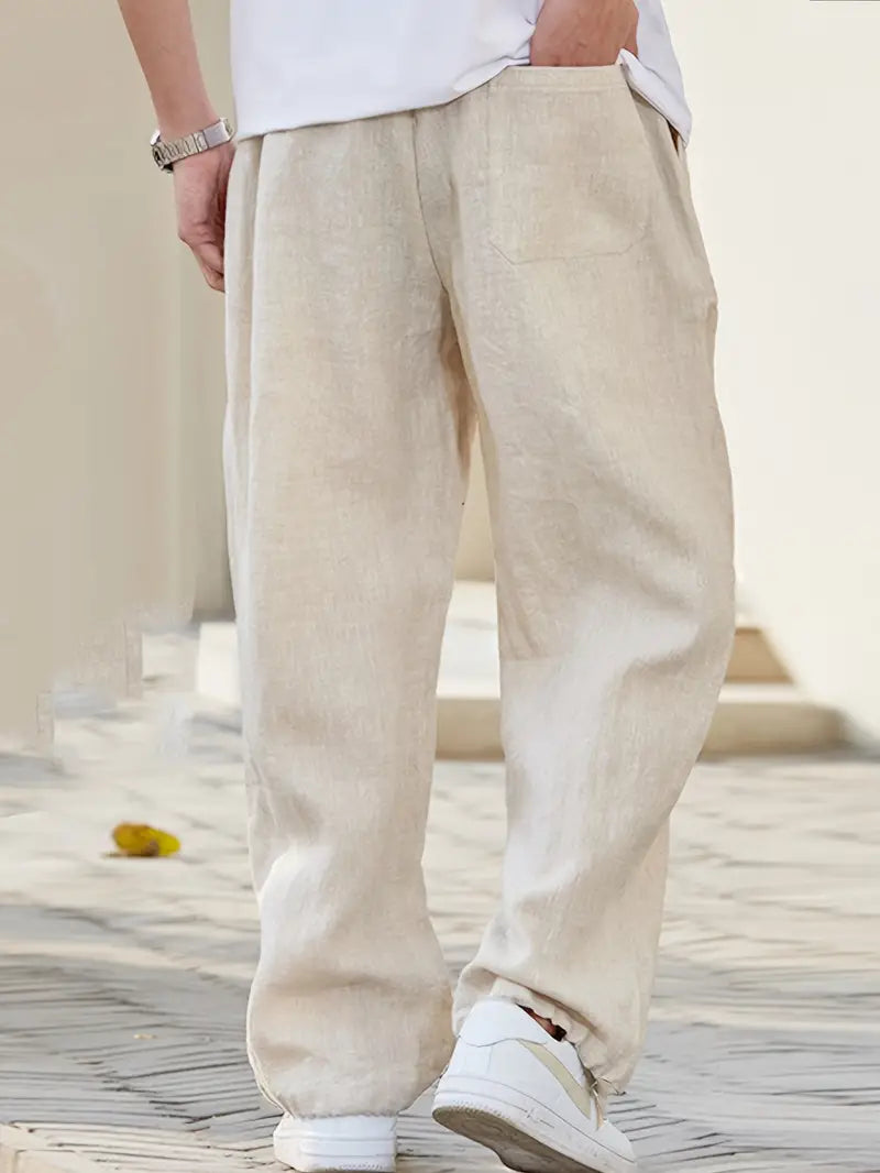 W&W Mode | Baggy Leinenhose Luftige Sommerhose Mit Weichem Tragekomfort