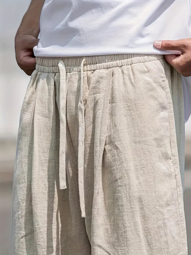 W&W Mode | Baggy Leinenhose Luftige Sommerhose Mit Weichem Tragekomfort