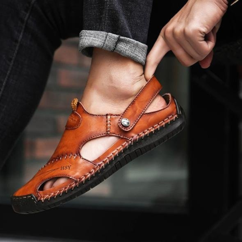 WW | Herren Barfuss Sandalen Schwarz