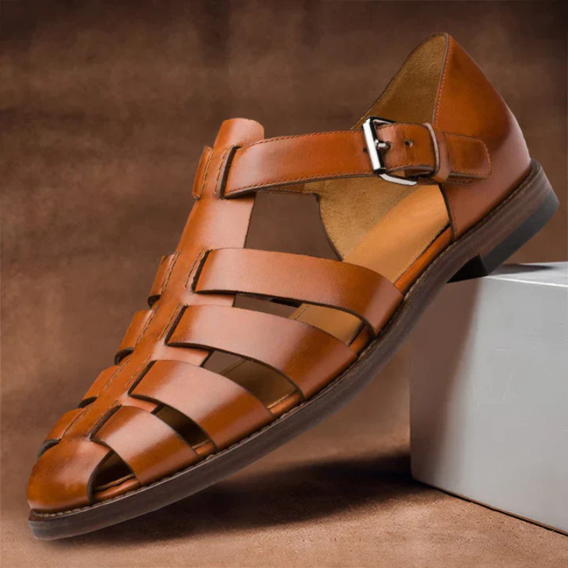 W&W Mode | Herren Bequem Sandalen Schwarz