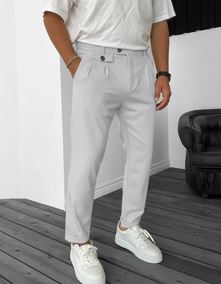W&W Mode | Herren Bequeme Hose Schwarz