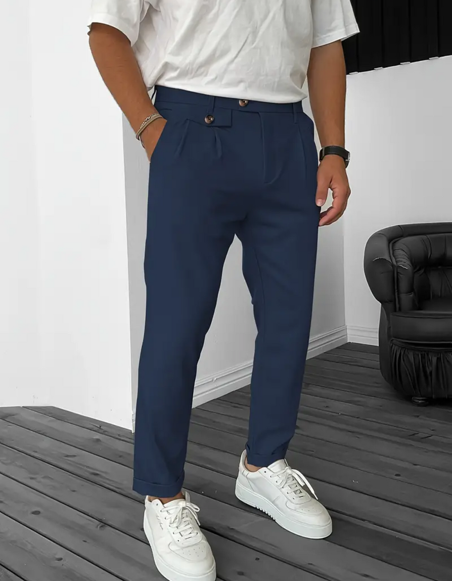 WW | Herren Bequeme Hose Schwarz