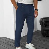 WW | Herren Bequeme Hose Schwarz