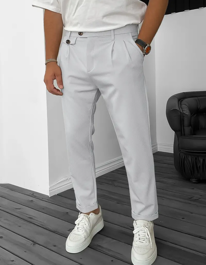 W&W Mode | Herren Bequeme Hose Schwarz