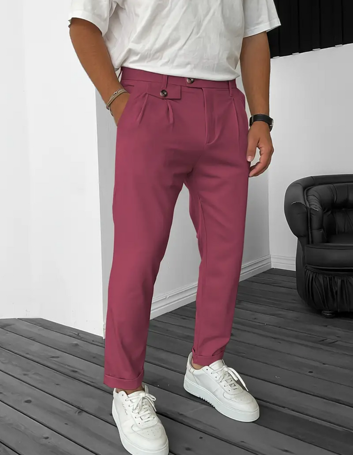 W&W Mode | Herren Bequeme Hose Schwarz