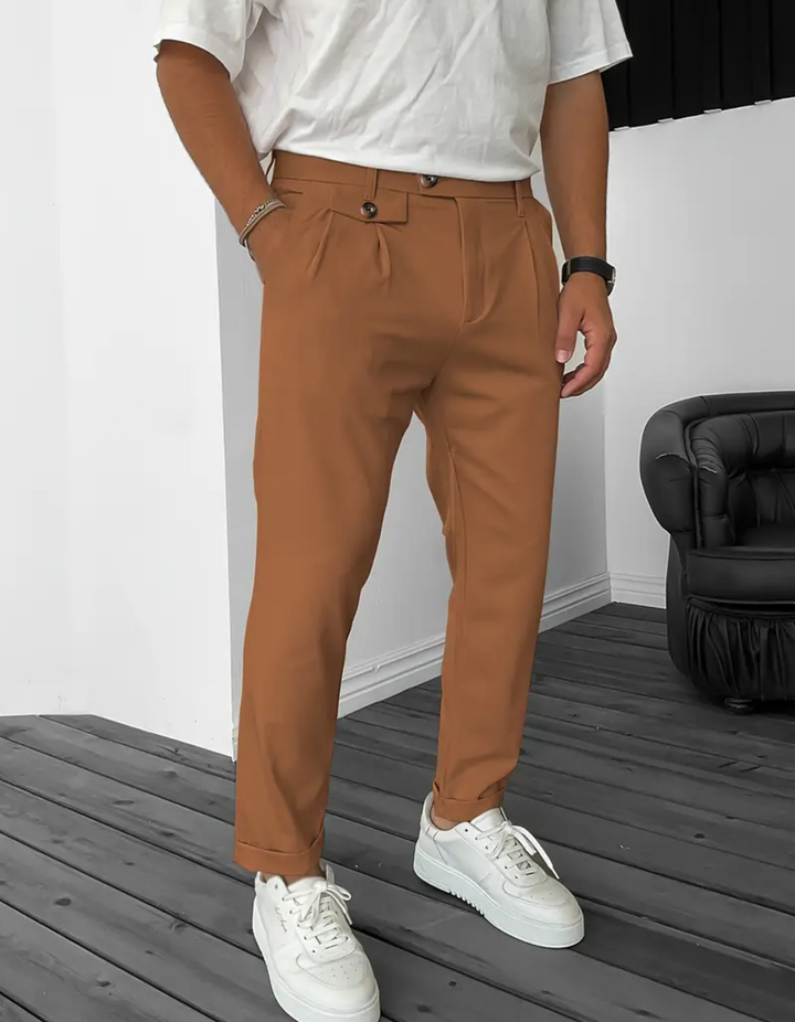 W&W Mode | Herren Bequeme Hose Schwarz