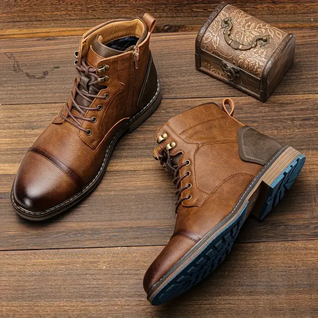 WW | Herren Braun Stiefel Weinlese