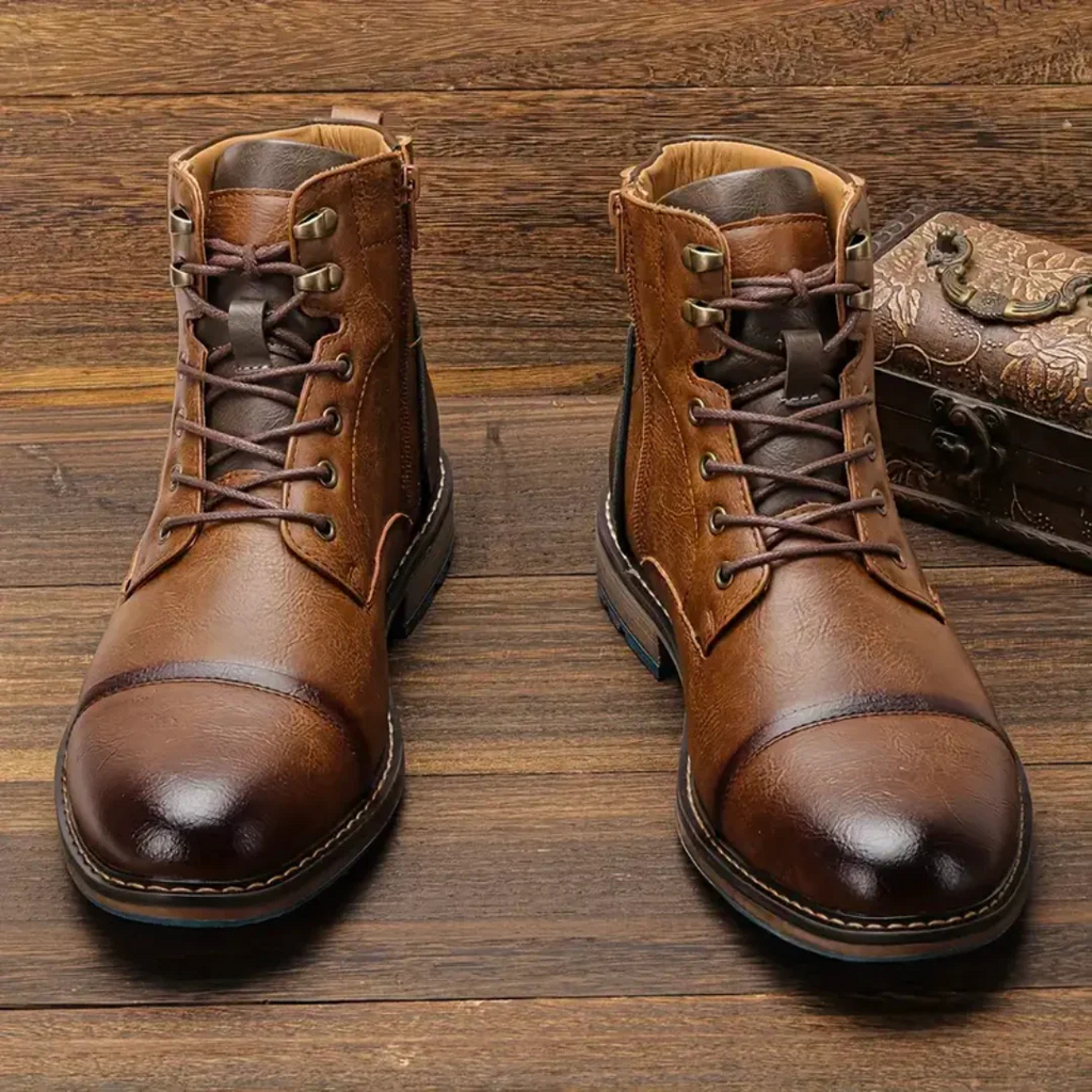 WW | Herren Braun Stiefel Weinlese