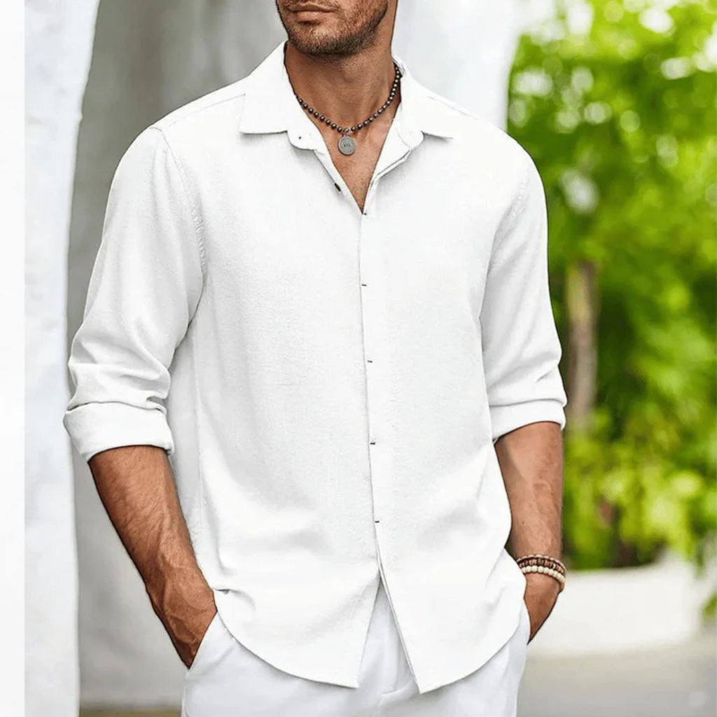 WW | Herren Sommer Langarm Hemd Stilvoll