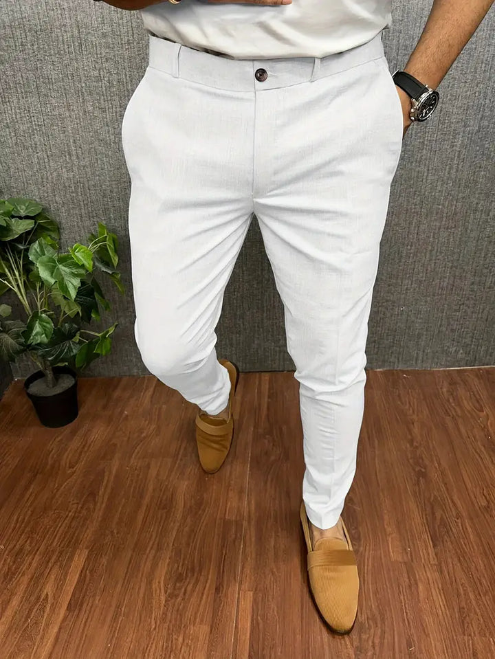 W&W Mode | Herren Chino Hose Beige Stoffhose