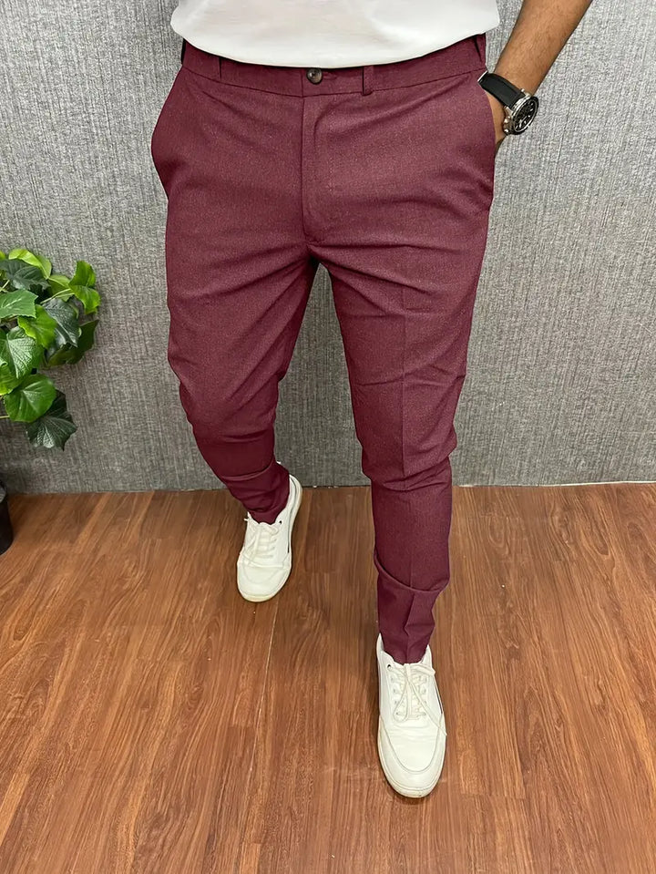 W&W Mode | Herren Chino Hose Beige Stoffhose