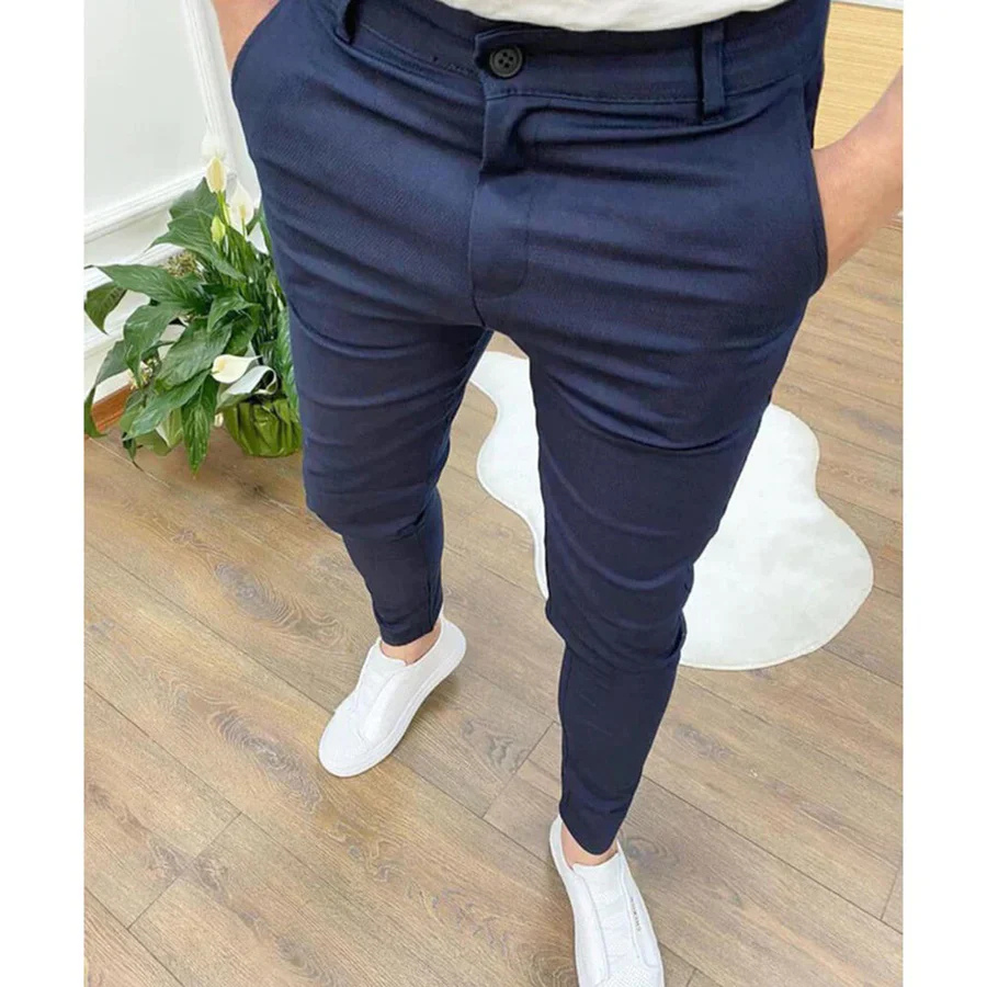 WW | Herren Schwarze Chino Stoffhose Elegant