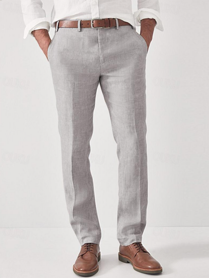 W&W Mode | Herren Chino Hose Schwarze Stoffhose