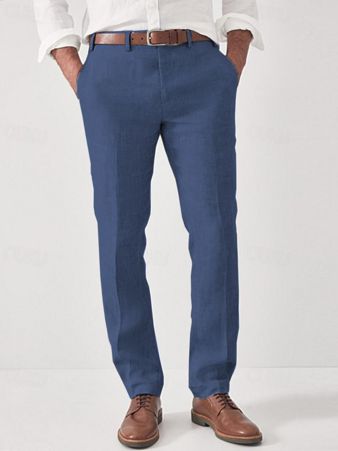 W&W Mode | Herren Chino Hose Schwarze Stoffhose