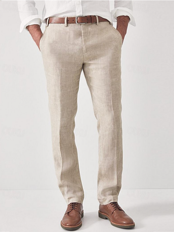 W&W Mode | Herren Chino Hose Schwarze Stoffhose