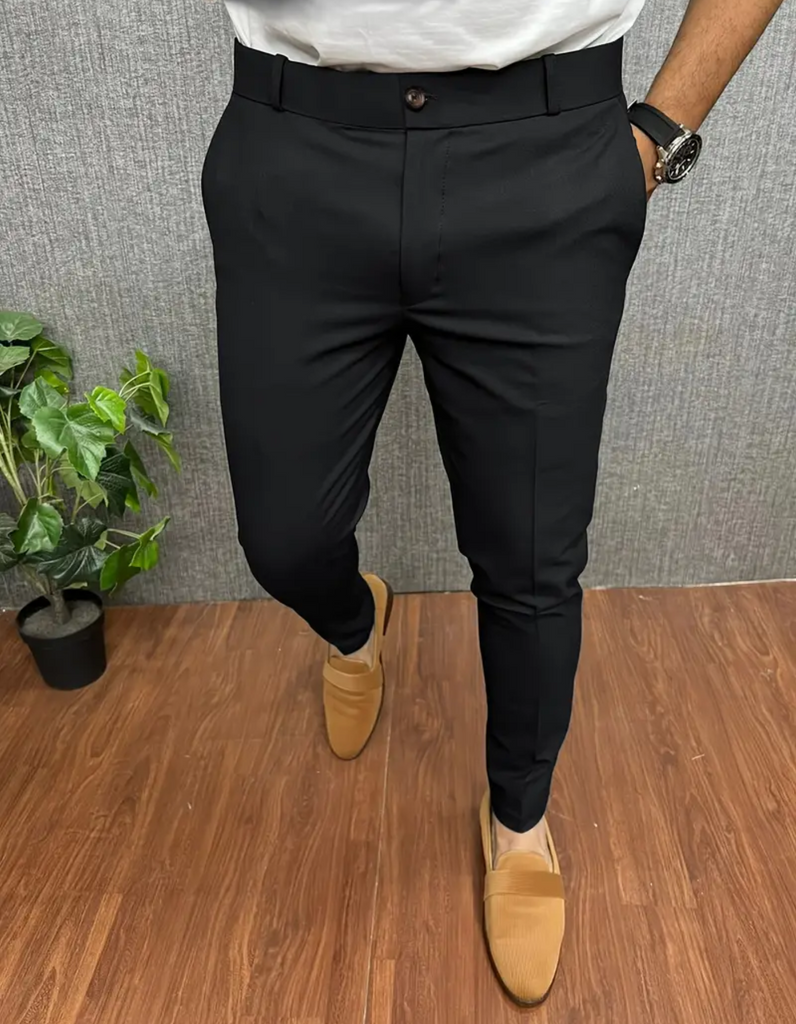 WW | Herren Chinohose Schwarz Stoffhose
