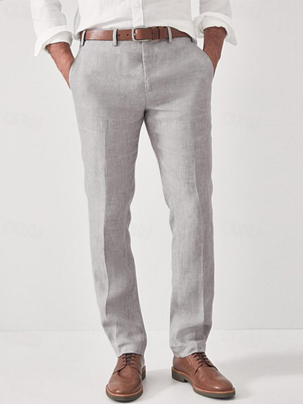 WW | Herren Chino Hose Schwarze Stoffhose