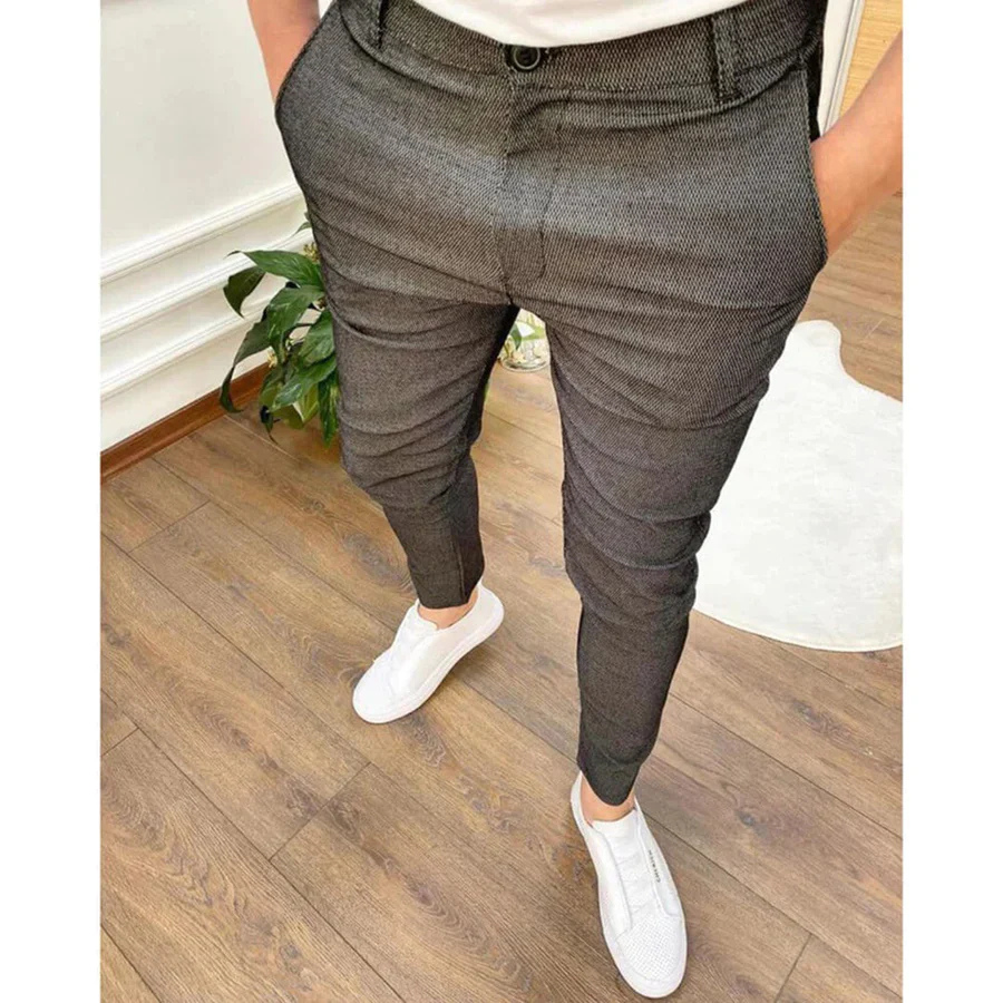 WW | Herren Schwarze Chino Stoffhose Elegant