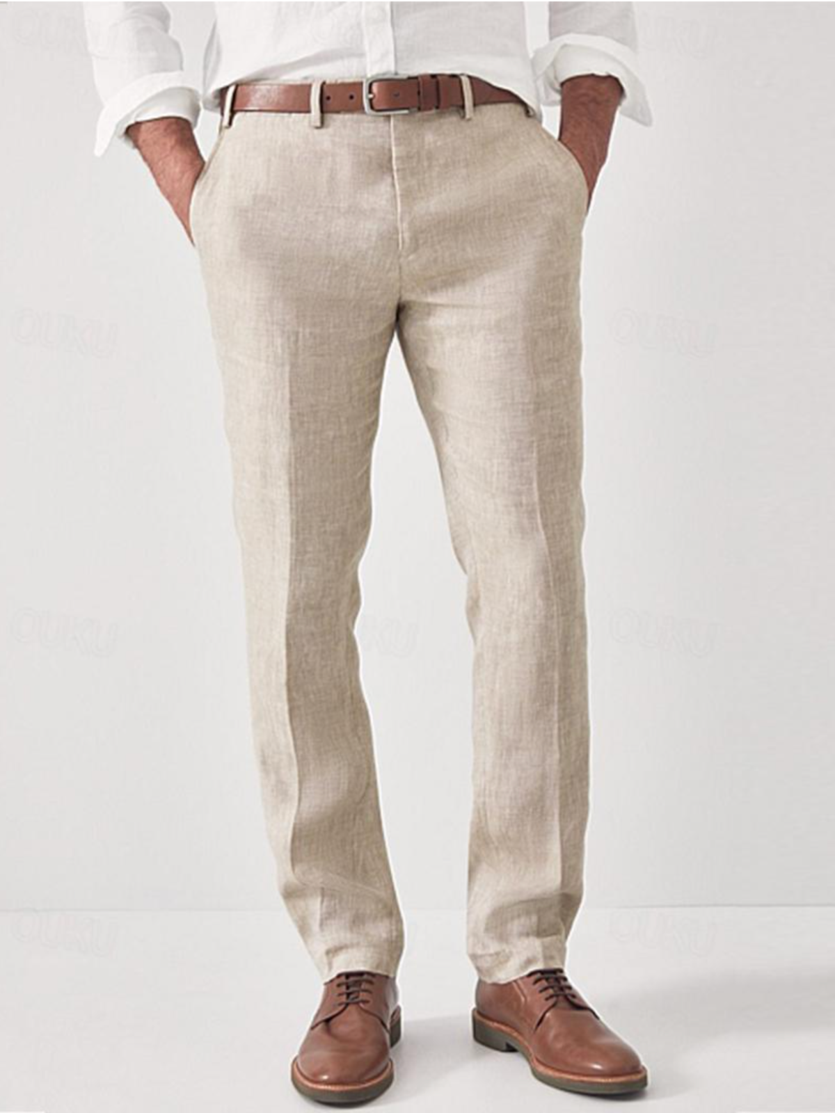 WW | Herren Chino Hose Schwarze Stoffhose