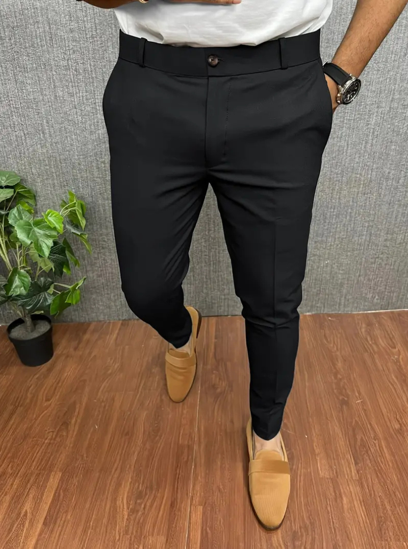 WW | Herren Weiße Chino Stoffhose Stretch