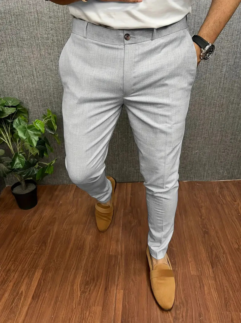 W&W Mode | Herren Weiße Chino Stoffhose Stretch