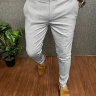 WW | Herren Weiße Chino Stoffhose Stretch