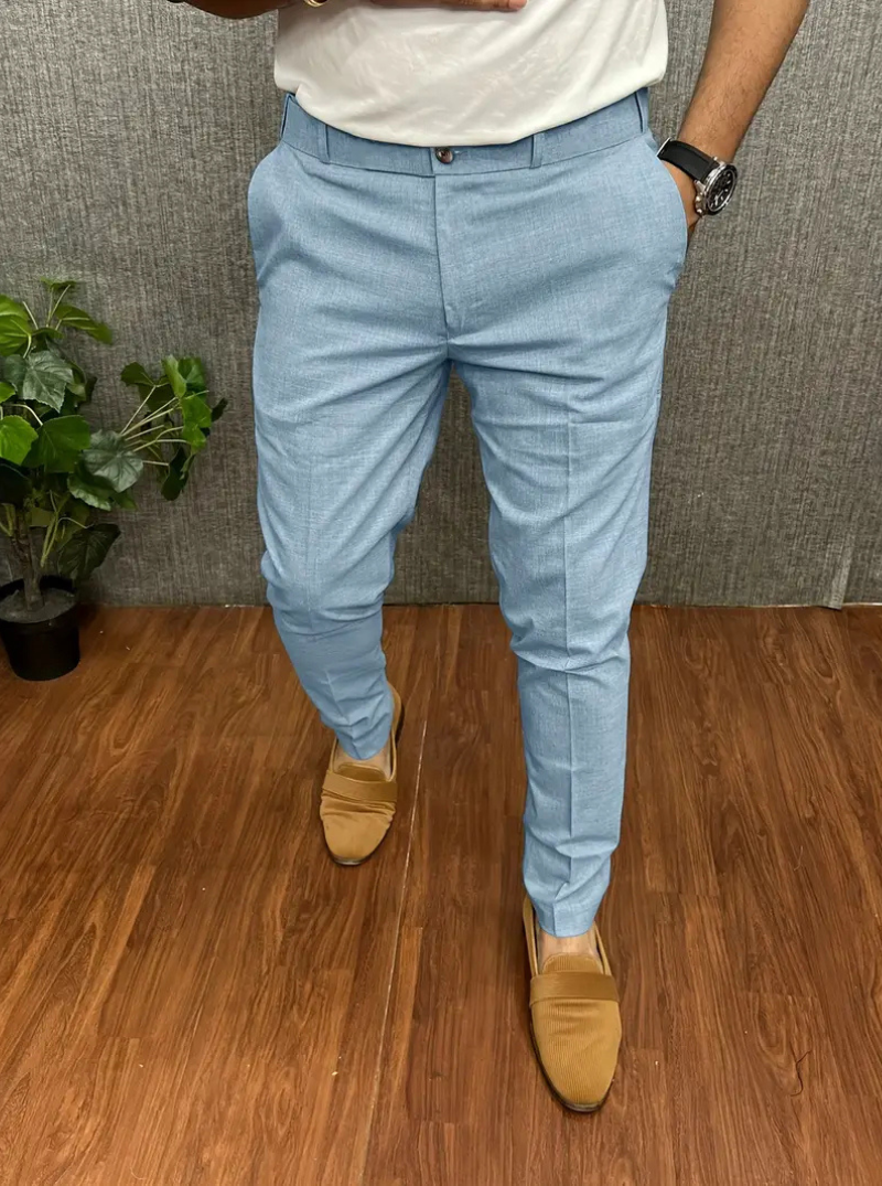 WW | Herren Weiße Chino Stoffhose Stretch