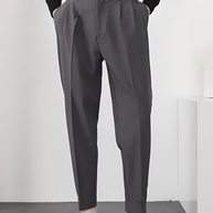 WW | Herren High Waist Hose Weiß Stoffhose