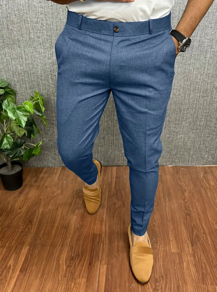 W&W Mode | Herren Weiße Chino Stoffhose Stretch