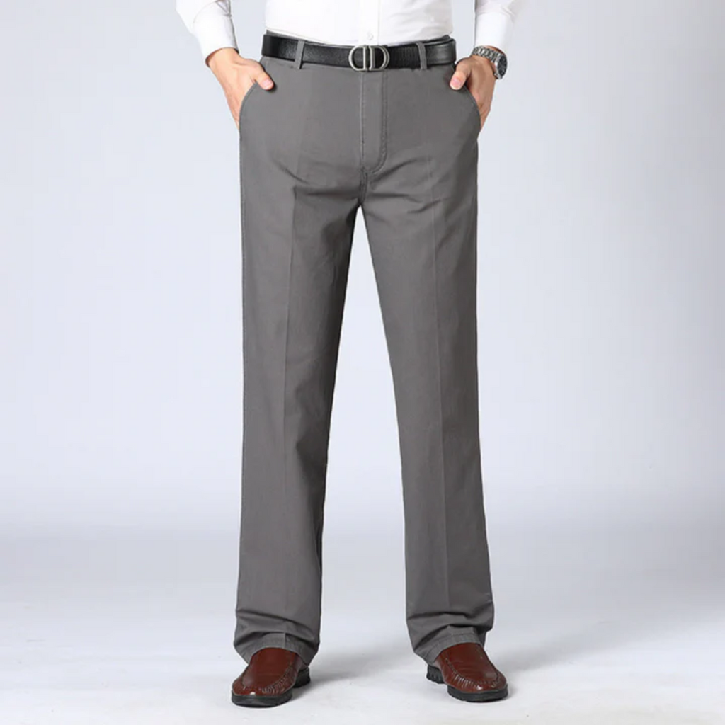 WW | Herren Schwarze Chino Stoffhose Modisch