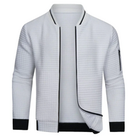 WW | Herren Grau Strickjacke Mit Reißverschluss