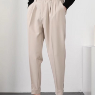 WW | Herren High Waist Hose Weiß Stoffhose