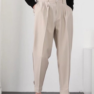 WW | Herren High Waist Hose Weiß Stoffhose