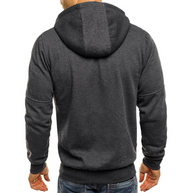 WW | Herren Kapuzenpulli Mit Reißverschluss Schwarz Kapuzenpullover