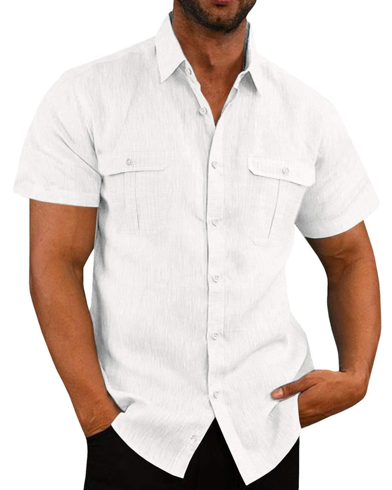 WW | Herren Kurzarm Hemd Freizeithemd