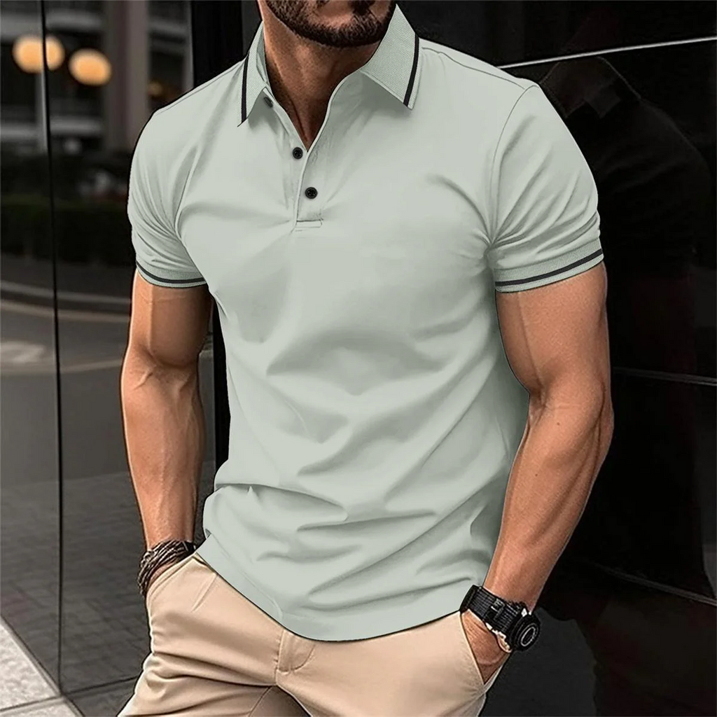 WW | Herren Schwarzes Poloshirt Kurzarm