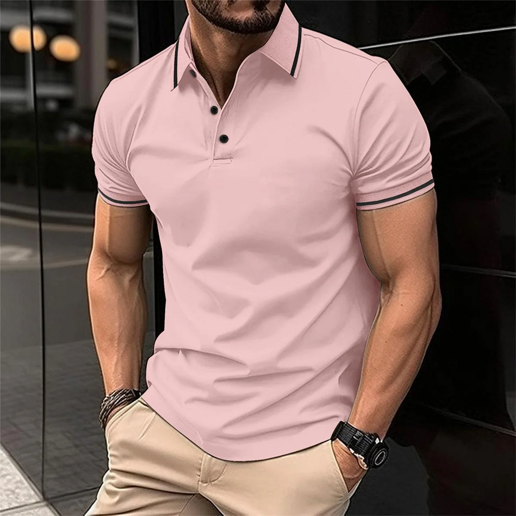 WW | Herren Schwarzes Poloshirt Kurzarm