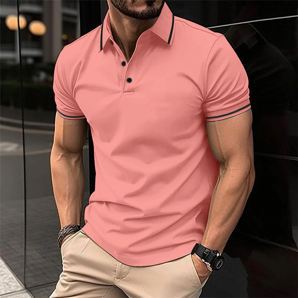 WW | Herren Schwarzes Poloshirt Kurzarm
