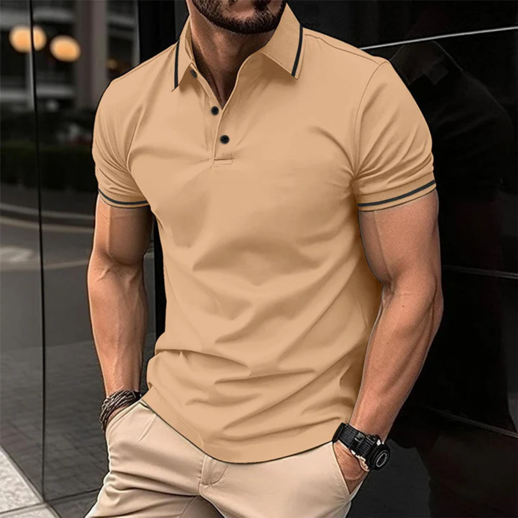 WW | Herren Weißes Poloshirt Kurzarm