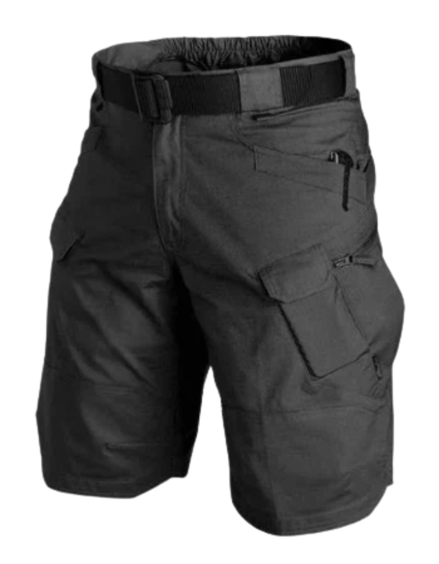 WW | Herren Bequeme Cargo Shorts Schwarz