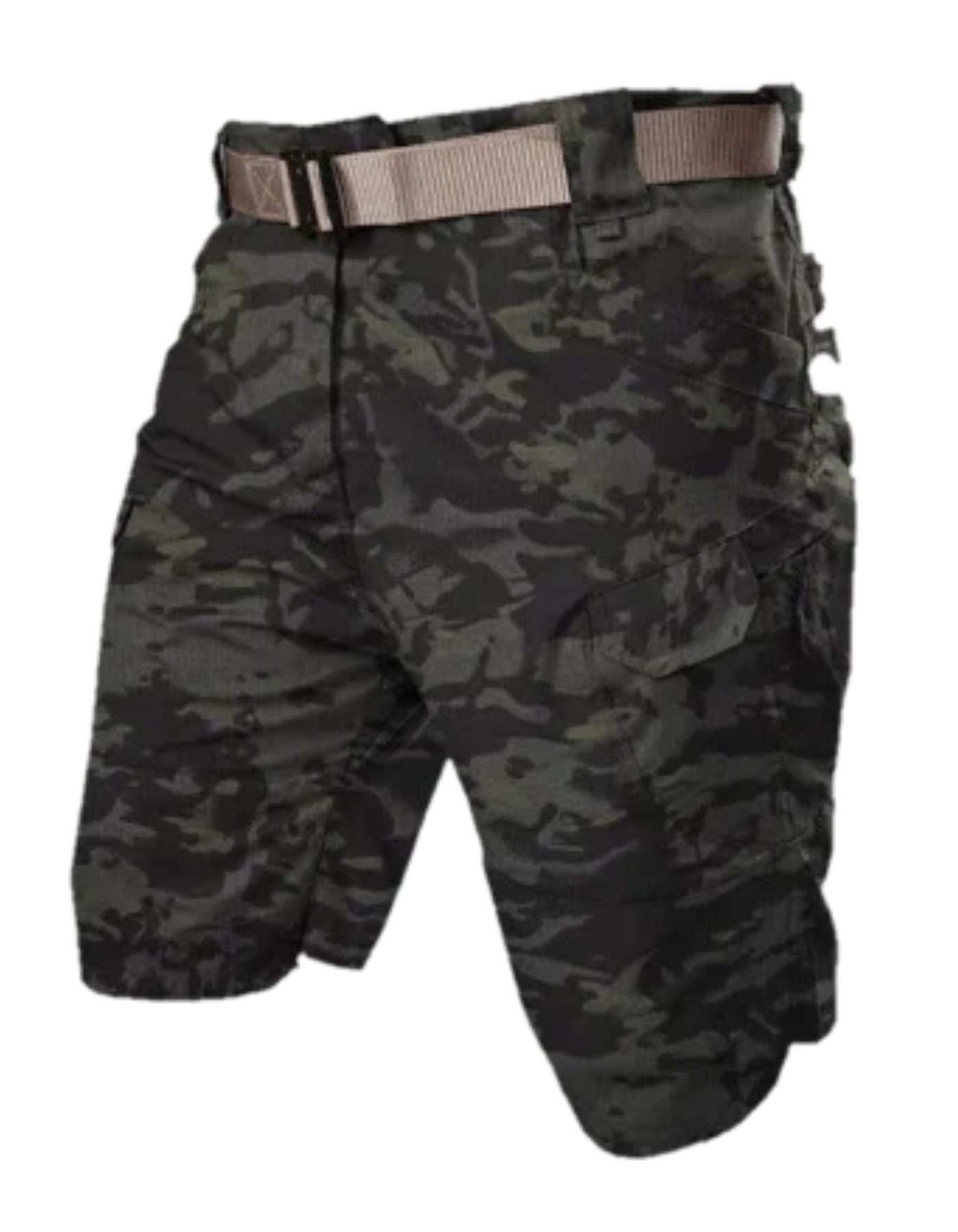 WW | Herren Bequeme Cargo Shorts Schwarz